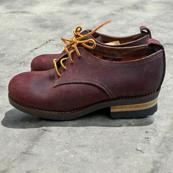 NEW Vintage Zodiac USA Chunky LeatherLace Up Derby Heeled Task Shoe Women's 7